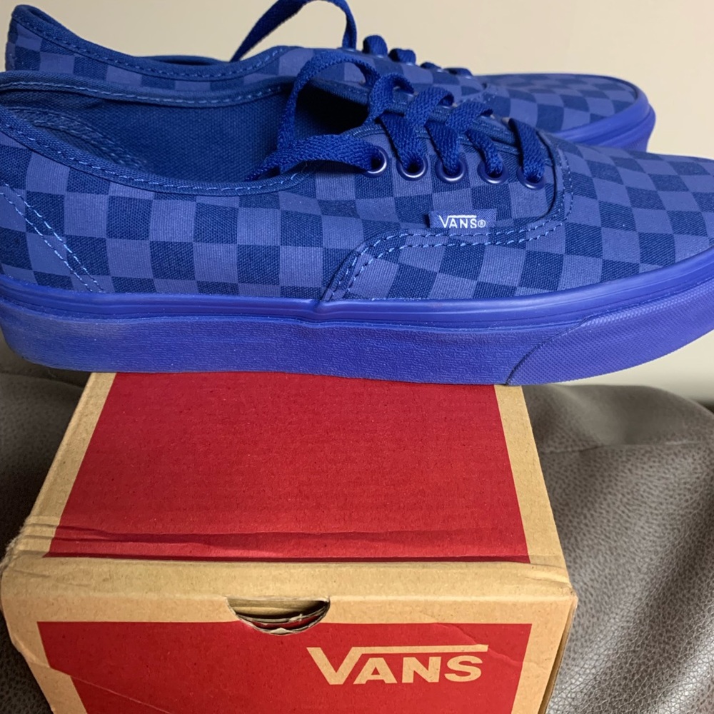 Unisex blue vans canvas sneakers